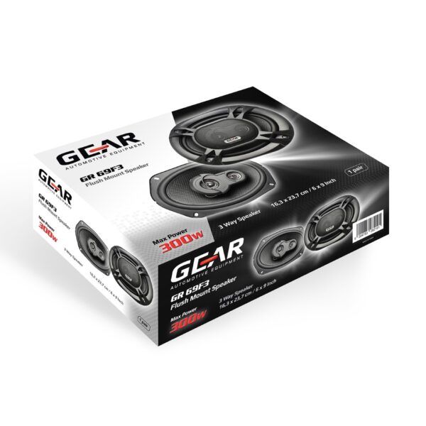 GEAR Automotive Equipment ΗΧΕΙΑ GEAR 3 ΔΡΟΜΩΝ 163 X 237mm - 300W - ΒΑΘΟΣ 79mm (ΟΒΑΛ FLUSH MOUNT) - 2 ΤΕΜ. - Image 4