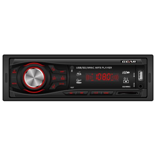 GEAR Automotive Equipment RADIO GEAR 100Ρ USB/MP3/WMA/AUX IN ΜΕ ΚΟΚΚΙΝΟ ΦΩΤΙΣΜΟ 4x45w