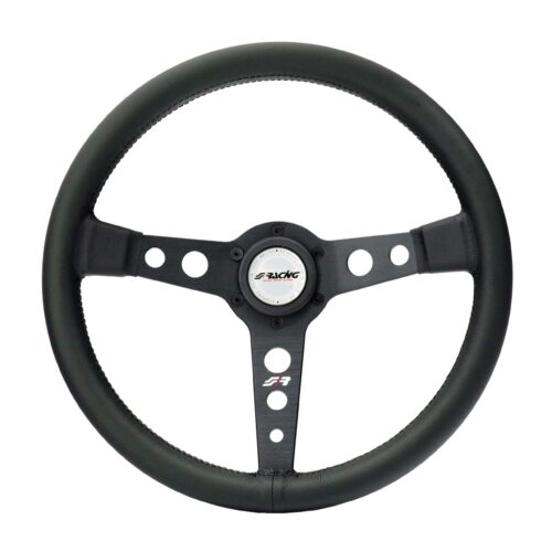 Simoni Racing ΤΙΜΟΝΙ GRINTA ΜΑΥΡΟ ΟΙΚΟΛΟΓΙΚΟ ΔΕΡΜΑ ΤΡΙΑΚΤΙΝΟ ΔΙΑΜΕΤΡΟΣ 350mm ΠΑΧΟΣ 102mm​ SIMONI RACING – 1 TEM.