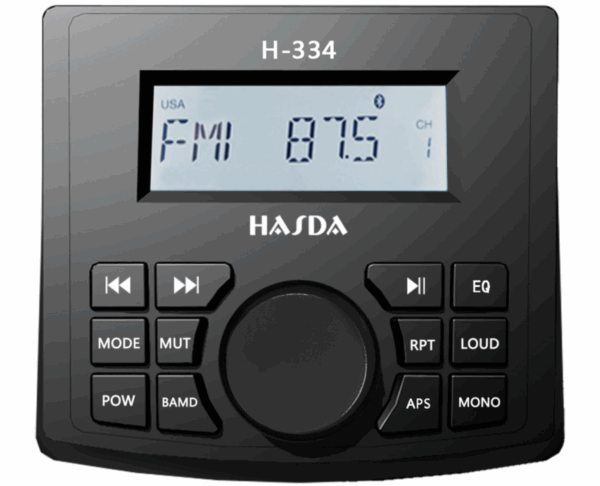 Hasda HASDA MP3 PLAYER H-334 4x50W ΜΕ ΡΑΔΙΟΦΩΝΟ/USB/BLUETOOTH (ΑΔΙΑΒΡΟΧΟ/ΜΑΥΡΟ)