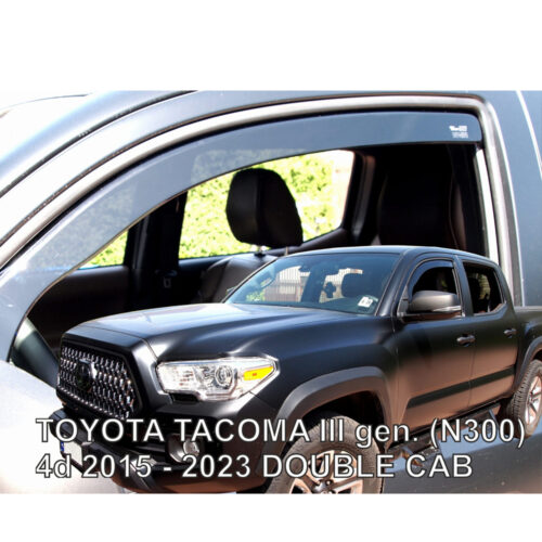 Heko ΑΝΕΜΟΘΡΑΥΣΤΕΣ ΓΙΑ TOYOTA TACOMA N300 4D DOUBLE CAB 2015-2023  – ΖΕΥΓΑΡΙ ΑΥΤΟΚΙΝΗΤΟΥ ΑΠΟ ΕΥΚΑΜΠΤΟ ΦΙΜΕ ΠΛΑΣΤΙΚΟ HEKO – 2 ΤΕΜ.