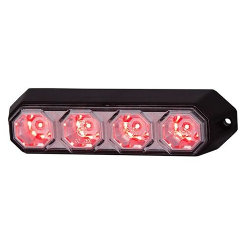 Horpol ΦΩΣ ΠΡΟΕΙΔΟΠΟΙΗΣΗΣ 12/24V HOR78 6W 4LED 143x35mm ΚΟΚΚΙΝΟ