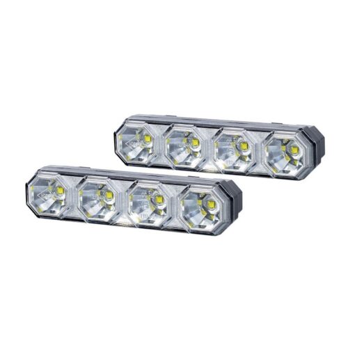 Horpol DRL HOR78 12/24V ΠΡΟΣΘΕΤΟ DAYTIME ΔΙΕΘΝΗ ΜΕ 4LED 6W 120,5×36,8mm ΜΑΥΡΟ 2ΤΕΜ