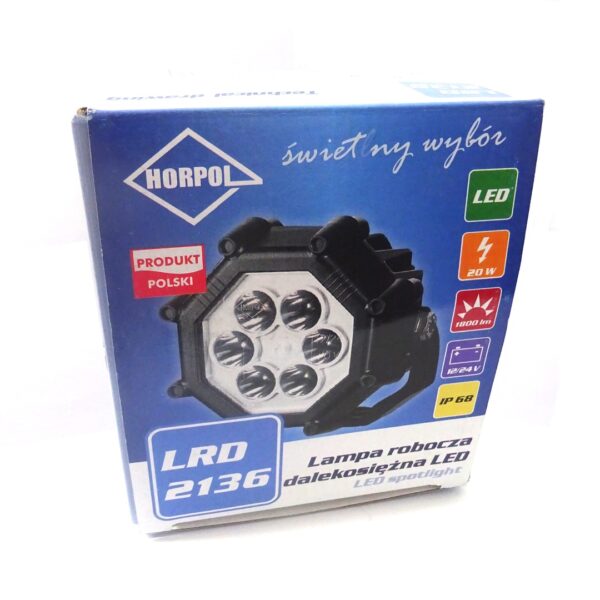 Horpol ΠΡΟΒΟΛΕΑΣ ΕΡΓΑΣΙΑΣ (ΣΠΟΤ) 12/24V HOR73 20W 1800lm 6LED 8ΓΩΝΟΣ 107x81mm - Image 3