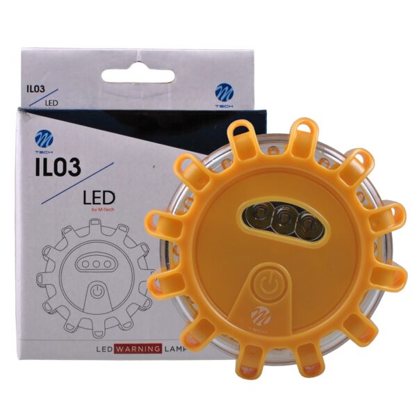 M-Tech ΦΩΣ ΑΣΦΑΛΕΙΑΣ ΕΚΤΑΚΤΗΣ ΑΝΑΓΚΗΣ 100x100x35mm ΜΕ 15LED (3 ΛΕΥΚΟ +12 ΠΟΡΤΟΚΑΛΙ)  5 ΧΡΗΣΕΩΝ 1ΤΕΜ. M-TECH - Image 4