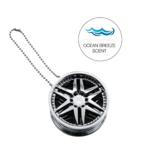 Simoni Racing ΑΡΩΜΑΤΙΚΟ ΚΡΕΜΑΣΤΟ ΣΕ ΣΧΗΜΑ ΖΑΝΤΑΣ CHROME WHEEL OCEAN BREEZE 6cm SIMONI RACING - 1 TEM.
