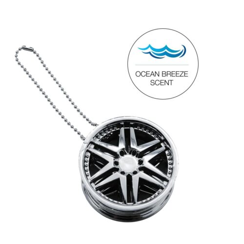 Simoni Racing ΑΡΩΜΑΤΙΚΟ ΚΡΕΜΑΣΤΟ ΣΕ ΣΧΗΜΑ ΖΑΝΤΑΣ CHROME WHEEL OCEAN BREEZE 6cm SIMONI RACING – 1 TEM.