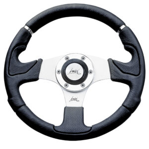 Luisi ΤΙΜΟΝΙ KOBRA EVO 320mm ΜΑΥΡΟ/ΑΣΗΜΙ ΚΕΝΤΡΟ LUISI