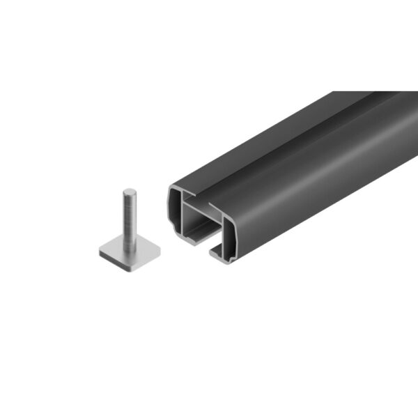 Nordrive ΜΠΑΡΕΣ ΟΡΟΦΗΣ HELIO BLACK (L) 127 cm ΑΛΟΥΜΙΝΙΟΥ ΜΑΥΡΗ ΜΕ ΚΛΕΙΔΑΡΙΕΣ (STANDARD RAILING) NORDRIVE - 2 TEM. - Image 3