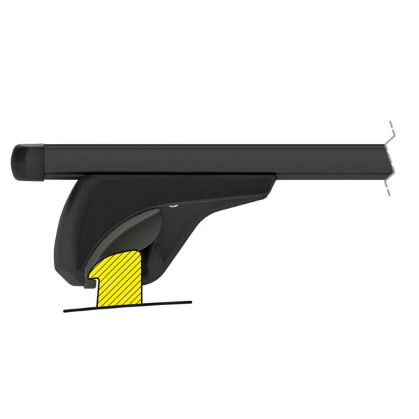 Nordrive ΜΠΑΡΕΣ ΟΡΟΦΗΣ HELIO BLACK (L) 127cm ΑΛΟΥΜΙΝΙΟΥ ΜΑΥΡΗ ΜΕ ΚΛΕΙΔΑΡΙΕΣ (FLUSH RAILING)  NORDRIVE - 2 TEM. - Image 2