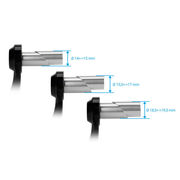 Paraxite ΠΡΟΣΤΑΤΕΥΤΙΚΟ ΜΑΝΕΤΑΣ ΦΡΕΝΟΥ MOTO 14>19,5mm ΑΛΟΥΜΙΝΙΟΥ ΜΑΥΡΟ/ΑΣΗΜΙ ΧΡΩΜΑ PARAXITE - 1 ΤΕΜ. - Image 3