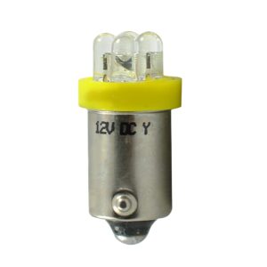 M-Tech T4W 12V 0,96W BA9s (ΜΙΝΙΟΝ) LED 4xLED 3mm ΚΙΤΡΙΝΟ 1ΤΕΜ. M-TECH
