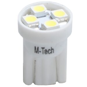 M-Tech T10 W5W 12V W2,1x9,5d LED 4xSMD3528 ΛΕΥΚΟ (ΚΑΡΦΩΤΟ ΑΚΑΛΥΚΟ) 1ΤΕΜ. M-TECH