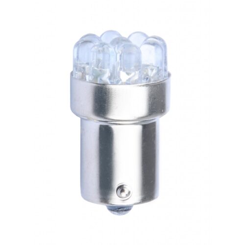 M-Tech R10W 12V BA15s LED 9xFlux 5mm ΜΟΝΟΠΟΛΙΚΟ ΛΕΥΚΟ M-TECH – 1 τεμ.