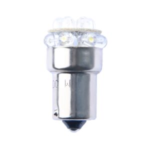 M-Tech R10W 12V BA15s LED 12xFlux 5mm ΚΙΤΡΙΝΟ (ΜΟΝΟΠΟΛΙΚΟ) M-TECH - 1 ΤΕΜ.