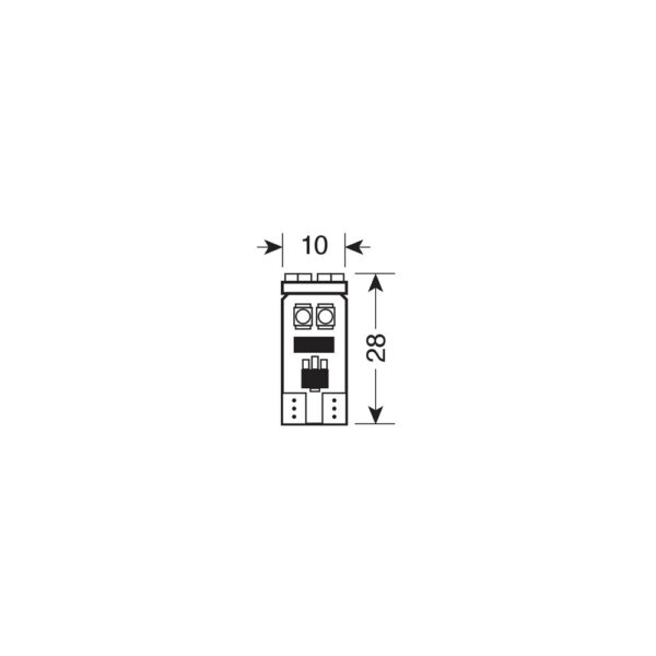 Lampa T10 W5W 24V W2,1x9,5d 10x28mm 55lm 8SMDx3chips LED ΛΕΥΚΟ ( CAN-BUS / ΔΙΠΛΗΣ ΠΟΛΙΚΟΤΗΤΑΣ) 20ΤΕΜ. - Image 2