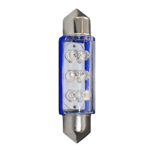 M-Tech ΛΑΜΠΑΚΙΑ ΠΛΑΦΟΝΙΕΡΑΣ C5W/C10W 12V 0,66W SV8,5 41mm LED 6xFlux 3mm ΜΠΛΕ 1ΤΕΜ. M-TECH