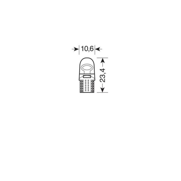 Lampa T10 W5W 24-32V W2,1x9,5d 80lm 2COB LED ΛΕΥΚΟ (ΚΑΡΦΩΤΟ) 2ΤΕΜ. - Image 2