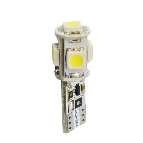 M-Tech T10 W5W 12V W2,1×9,5d LED 5xSMD5050 ΛΕΥΚΟ (ΚΑΡΦΩΤΟ CAN-BUS) 1ΤΕΜ. M-TECH