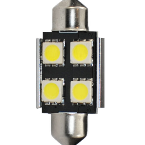 M-Tech ΛΑΜΠΑΚΙΑ ΠΛΑΦΟΝΙΕΡΑΣ C5W/C10W 12V 0,96W SV8,5 36mm CAN-BUS+RADIATOR LED 4xSMD5050 PREMIUM ΛΕΥΚΟ 1ΤΕΜ
