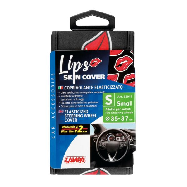 Lampa ΚΑΛΥΜΜΑ ΤΙΜΟΝΙΟΥ SKIN-COVER LIPS-LABBRA (ΧΕΙΛΗ) 35/37cm (S) ΜΑΥΡΟ ΕΛΑΣΤΙΚΟ ΠΟΛΥΕΣΤΕΡΙΚΟ 2mm ΠΑΧΟΣ - Image 4