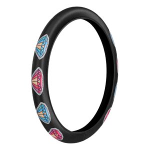 Lampa ΚΑΛΥΜΜΑ ΤΙΜΟΝΙΟΥ SKIN-COVER DIAMOND (ΔΙΑΜΑΝΤΙΑ) 38/40cm (M) ΜΑΥΡΟ ΕΛΑΣΤΙΚΟ ΠΟΛΥΕΣΤΕΡΙΚΟ 2mm ΠΑΧΟΣ