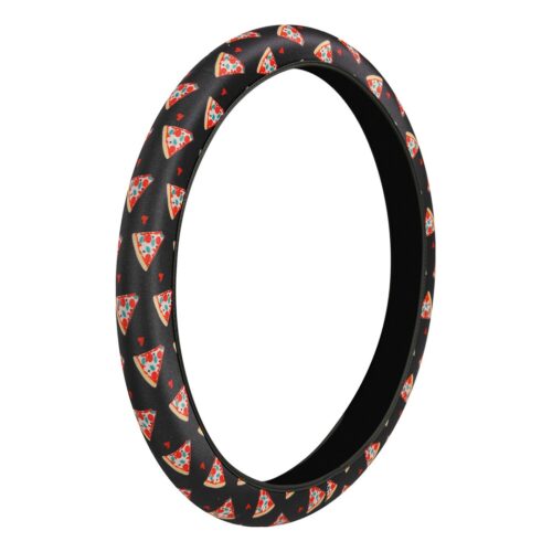 Lampa ΚΑΛΥΜΜΑ ΤΙΜΟΝΙΟΥ SKIN-COVER PIZZA (ΠΙΤΣΑ) 38/40cm (M) ΜΑΥΡΟ ΕΛΑΣΤΙΚΟ ΠΟΛΥΕΣΤΕΡΙΚΟ 2mm ΠΑΧΟΣ