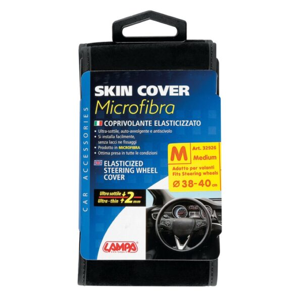 Lampa ΚΑΛΥΜΜΑ ΤΙΜΟΝΙΟΥ SKIN-COVER ΜΙΚΡΟΦΙΜΠΡΑ 38/40cm (M) ΜΑΥΡΟ ΕΛΑΣΤΙΚΟ 2mm ΠΑΧΟΣ - Image 2