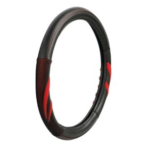 Lampa ΚΑΛΥΜΜΑ ΤΙΜΟΝΙΟΥ SUZUKA (M) 37/39cm ΔΕΡΜΑΤΙΝΗ ΜΑΥΡΟ/ΚΟΚΚΙΝΟ ΑΟΣΜΟ ECO-FRIENDLY