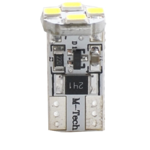 M-Tech T10 W5W 12V W2,1×9,5d LED 4xSMD3528 ΛΕΥΚΟ (ΚΑΡΦΩΤΟ CAN-BUS) 1ΤΕΜ. M-TECH