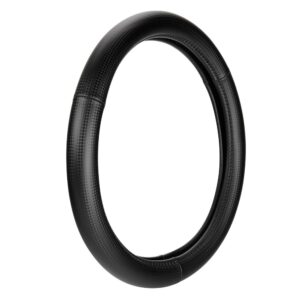 Lampa ΚΑΛΥΜΜΑ ΤΙΜΟΝΙΟΥ RACING PREMIUM BLACK (Μ) 37/39cm ΣΥΝΘΕΤΙΚΟ ΔΕΡΜΑ SKEENTEX ΜΑΥΡΟ/CARBON LOOK LAMPA  - 1 ΤΕΜ.