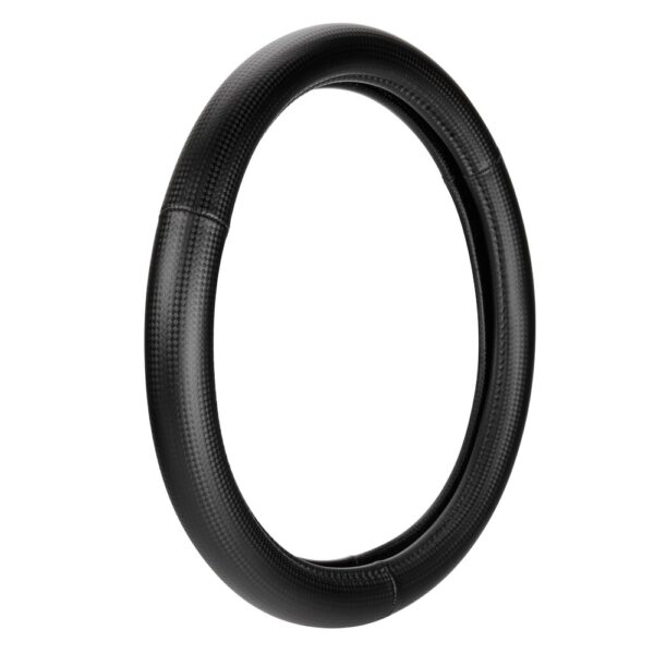 Lampa ΚΑΛΥΜΜΑ ΤΙΜΟΝΙΟΥ RACING PREMIUM BLACK (Μ) 37/39cm ΣΥΝΘΕΤΙΚΟ ΔΕΡΜΑ SKEENTEX ΜΑΥΡΟ/CARBON LOOK LAMPA  - 1 ΤΕΜ.