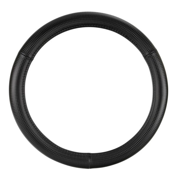 Lampa ΚΑΛΥΜΜΑ ΤΙΜΟΝΙΟΥ RACING PREMIUM BLACK (Μ) 37/39cm ΣΥΝΘΕΤΙΚΟ ΔΕΡΜΑ SKEENTEX ΜΑΥΡΟ/CARBON LOOK LAMPA  - 1 ΤΕΜ. - Image 2