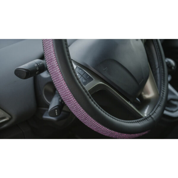 Lampa ΚΑΛΥΜΜΑ ΤΙΜΟΝΙΟΥ DIAMONDS PINK (S) 35/37cm ΣΥΝΘΕΤΙΚΟ ΔΕΡΜΑ SKEENTEX ΜΑΥΡΟ/POZ LAMPA  - 1 ΤΕΜ. - Image 3