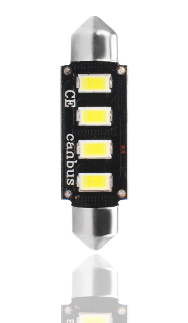 M-Tech ΛΑΜΠΑΚΙΑ ΠΛΑΦΟΝΙΕΡΑΣ C5W/C10W 12V 2W SV8,5 41mm CAN-BUS+RADIATOR LED 4xSMD5730 ΛΕΥΚΟ 1ΤΕΜ. M-TECH
