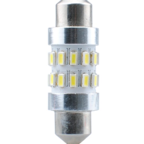 M-Tech ΛΑΜΠΑΚΙΑ ΠΛΑΦΟΝΙΕΡΑΣ C5W/C10W 12V 1,5W SV8,5 36mm CAN-BUS+RADIATOR LED 24xSMD3104 ΛΕΥΚΟ 1ΤΕΜ. M-TECH