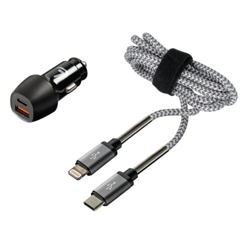 Lampa ΦΟΡΤΙΣΤΗΣ ΑΝΑΠΤΗΡΑ ΜΕ 2 USB ΚΑΙ ΚΑΛΩΔΙΟ ΦΟΡΤΙΣΗΣΚΑΙΣΥΓΧΡΟΝΙΣΜΟΥ 100cm APPLE LIGHTING KIT PRO 18W 12/24V