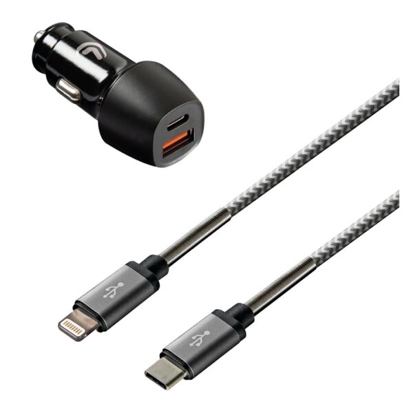 Lampa ΦΟΡΤΙΣΤΗΣ ΑΝΑΠΤΗΡΑ ΜΕ 2 USB ΚΑΙ ΚΑΛΩΔΙΟ ΦΟΡΤΙΣΗΣΚΑΙΣΥΓΧΡΟΝΙΣΜΟΥ 100cm APPLE LIGHTING KIT PRO 18W 12/24V - Image 3