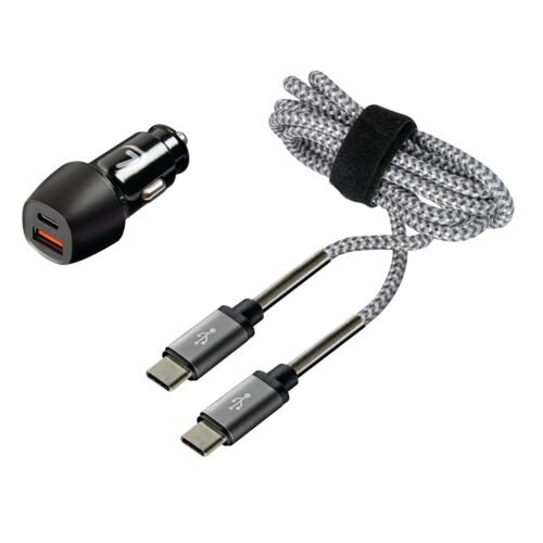 Lampa ΦΟΡΤΙΣΤΗΣ ΑΝΑΠΤΗΡΑ ΜΕ 2 USB ΚΑΙ ΚΑΛΩΔΙΟ ΦΟΡΤΙΣΗΣΚΑΙΣΥΓΧΡΟΝΙΣΜΟΥ 100cm TYPE-C KIT PRO 18W 12/24V