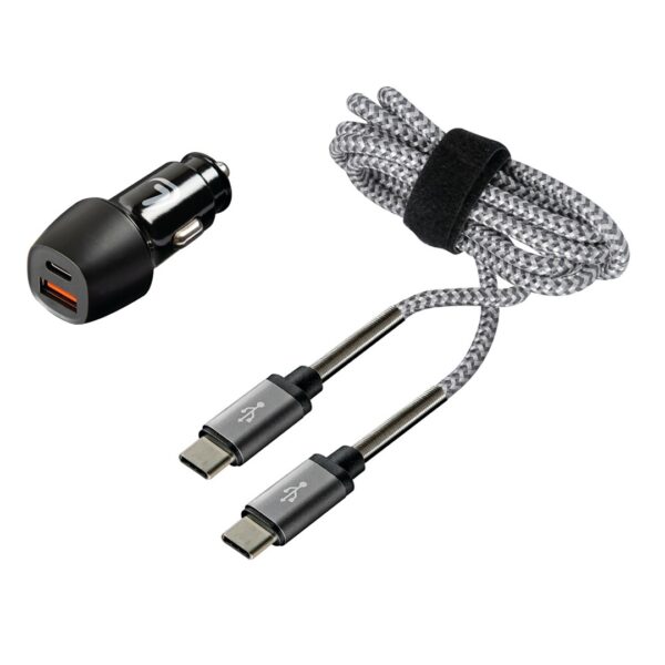 Lampa ΦΟΡΤΙΣΤΗΣ ΑΝΑΠΤΗΡΑ ΜΕ 2 USB ΚΑΙ ΚΑΛΩΔΙΟ ΦΟΡΤΙΣΗΣΚΑΙΣΥΓΧΡΟΝΙΣΜΟΥ 100cm TYPE-C KIT PRO 18W 12/24V