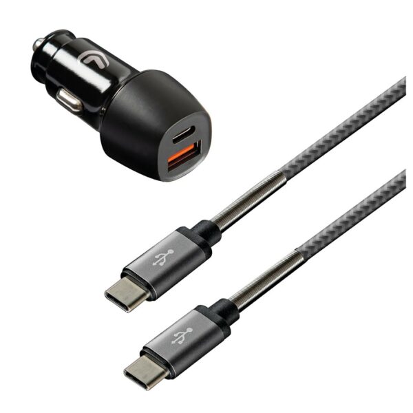 Lampa ΦΟΡΤΙΣΤΗΣ ΑΝΑΠΤΗΡΑ ΜΕ 2 USB ΚΑΙ ΚΑΛΩΔΙΟ ΦΟΡΤΙΣΗΣΚΑΙΣΥΓΧΡΟΝΙΣΜΟΥ 100cm TYPE-C KIT PRO 18W 12/24V - Image 2