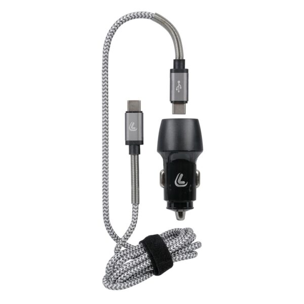 Lampa ΦΟΡΤΙΣΤΗΣ ΑΝΑΠΤΗΡΑ ΜΕ 2 USB ΚΑΙ ΚΑΛΩΔΙΟ ΦΟΡΤΙΣΗΣΚΑΙΣΥΓΧΡΟΝΙΣΜΟΥ 100cm TYPE-C KIT PRO 18W 12/24V - Image 3