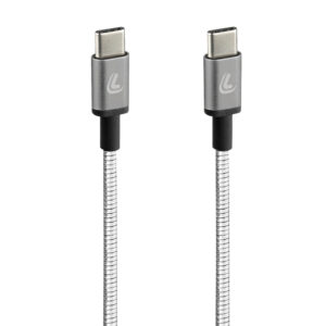 Lampa ΚΑΛΩΔΙΟ ΦΟΡΤΙΣΗΣ/ΜΕΤΑΦΟΡΑΣ ΔΕΔΟΜΕΝΩΝ USB TYPE C>USB TYPE C  IRON 2.0 3000mA/60W ΑΣΗΜΙ 100cm LAMPA - 1 ΤΕΜ.
