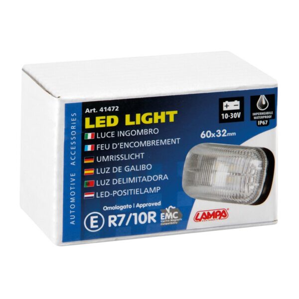 Lampa ΦΩΣ ΟΓΚΟΥ 10-30V ΜΕ 4 LED ΛΕΥΚΟ 60x32x25mm  1ΤΕΜ. - Image 3