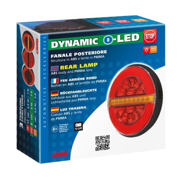 Lampa ΦΩΣ ΠΙΣΩ ΔΕΞΙ 12/24V DYNAMIC-O 140 mm ΜΕ 29 LED 3 ΧΡΗΣΕΙΣ ΘΕΣΕΩΣ/ΦΛΑΣ/STOP (ΚΟΚΚΙΝΟ/ΠΟΡΤΟΚΑΛΙ) - 1 ΤΕΜ. - Image 4
