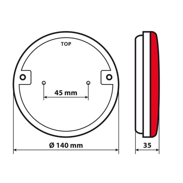Lampa ΦΩΣ ΠΙΣΩ ΑΡΙΣΤΕΡΟ 12/24V DYNAMIC-O 140 mm ΜΕ 29 LED 3 ΧΡΗΣΕΙΣ ΘΕΣΕΩΣ/ΦΛΑΣ/STOP (ΚΟΚΚΙΝΟ/ΠΟΡΤΟΚΑΛΙ) - 1 ΤΕΜ. - Image 2