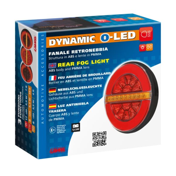 Lampa ΦΩΣ ΠΙΣΩ ΑΡΙΣΤΕΡΟ 12/24V DYNAMIC-O 140 mm ΜΕ 29 LED 3 ΧΡΗΣΕΙΣ ΟΜΙΧΛΗΣ/ΘΕΣΕΩΣ/ΦΛΑΣ (ΚΟΚΚΙΝΟ/ΠΟΡΤΟΚΑΛΙ) - 1 ΤΕΜ. - Image 4