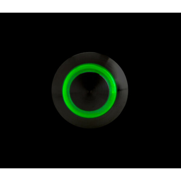 Lampa ΔΙΑΚΟΠΤΗΣ ΜΠΟΥΤΟΝ (BUTTON) 12/24V 5Amax 5PIN IP65 ON/OFF ME LED ΠΡΑΣΙΝΟ ΑΝΟΞΕΙΔΩΤΟ ΑΤΣΑΛΙ LAMPA - 1 TEM. - Image 4