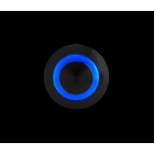 Lampa ΔΙΑΚΟΠΤΗΣ ΜΠΟΥΤΟΝ (BUTTON) 12/24V 5Amax 5PIN IP65 ON/OFF ME LED ΜΠΛΕ ΑΝΟΞΕΙΔΩΤΟ ΑΤΣΑΛΙ LAMPA - 1 TEM. - Image 4