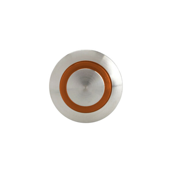Lampa ΔΙΑΚΟΠΤΗΣ ΜΠΟΥΤΟΝ (BUTTON) 12/24V 5Amax 5PIN IP65 ON/OFF ME LED ΠΟΡΤΟΚΑΛΙ ΑΝΟΞΕΙΔΩΤΟ ΑΤΣΑΛΙ LAMPA - 1 TEM. - Image 3
